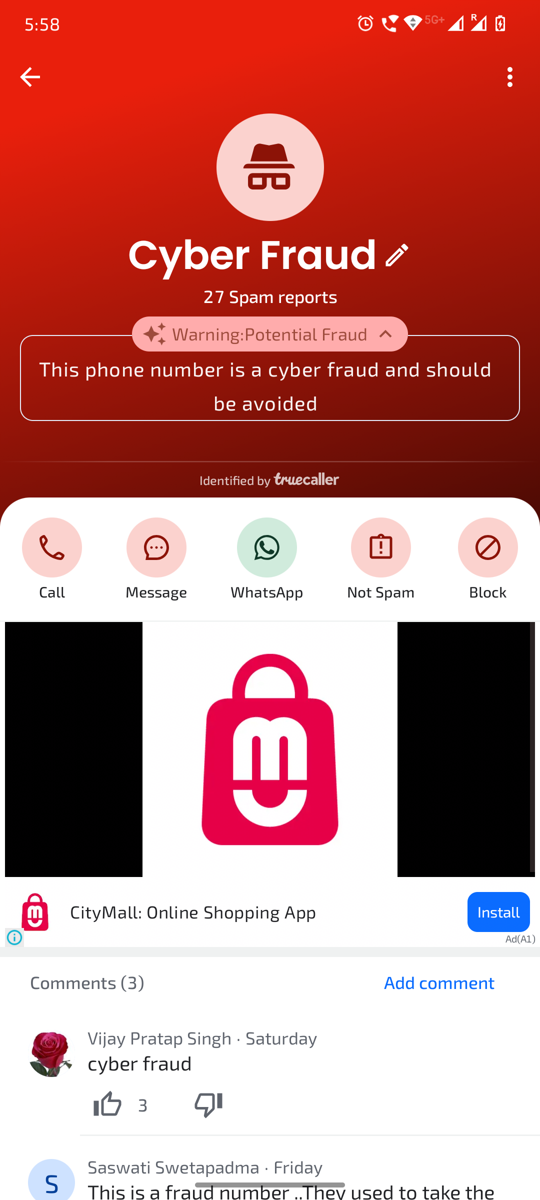 scam alert