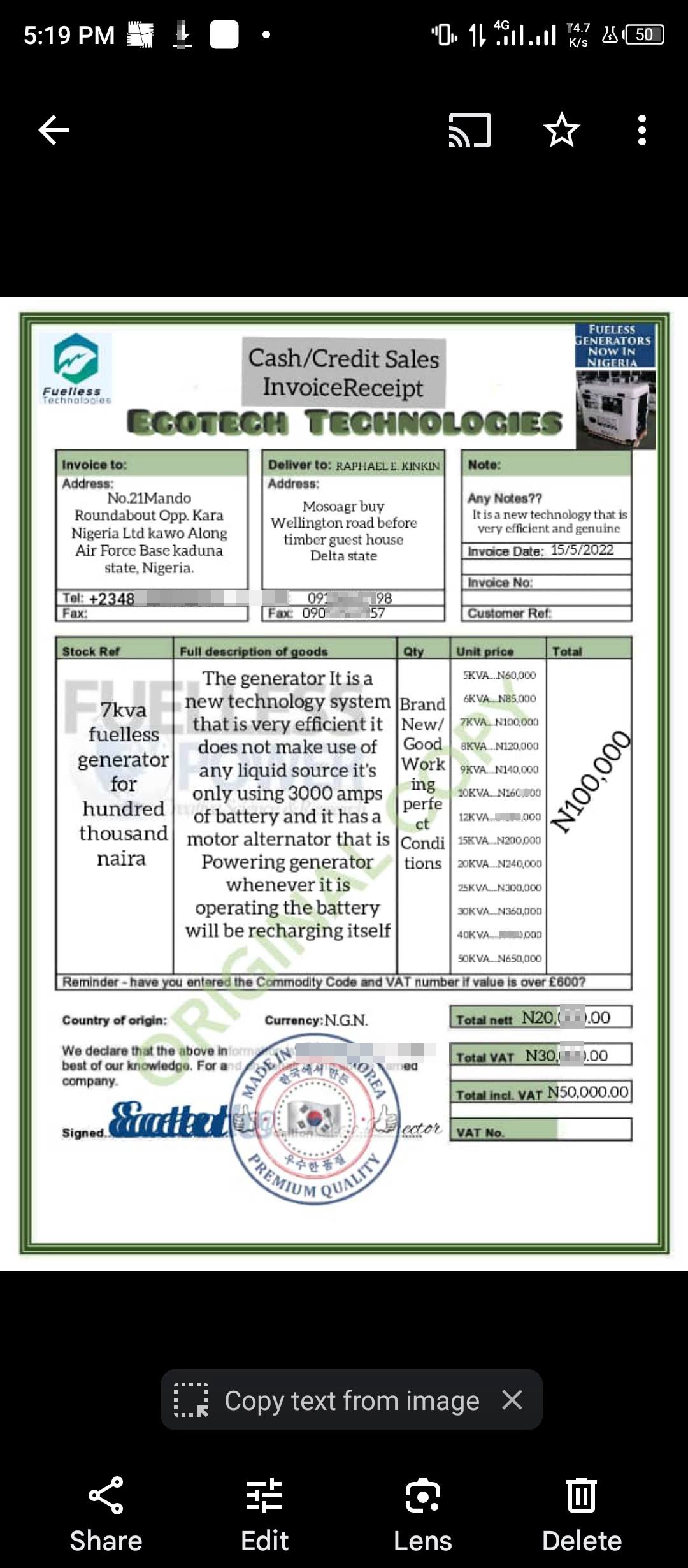 Jiji scam for Fuelless generator, lost #150,000 to fraudsters