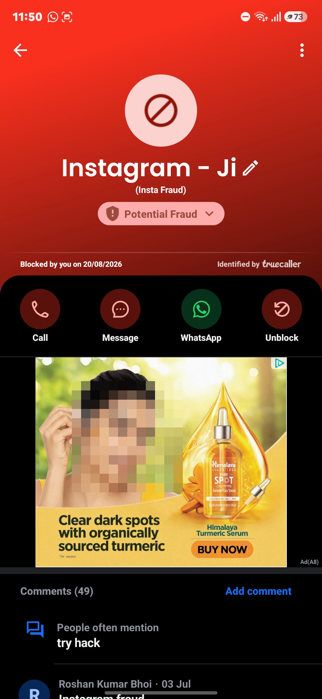unauthorized and fake, trying to scam people.