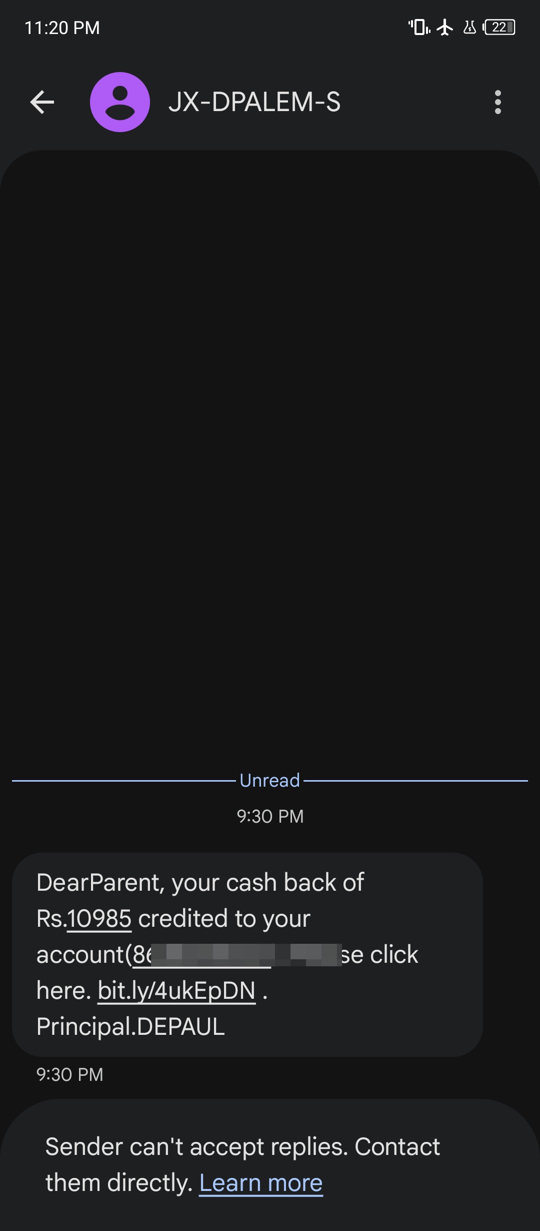 Harmful links to hack my device sent to me everyday. Don't click it.  - image 4