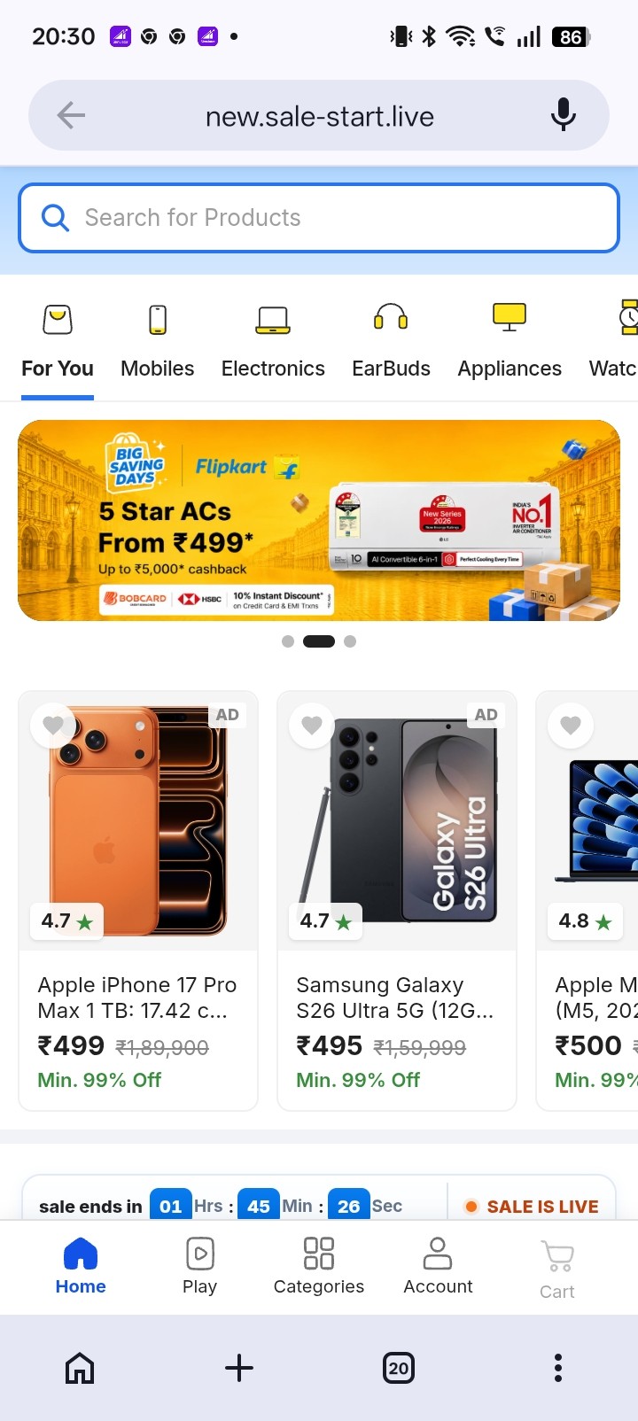 Flipkart scam offering iPhone 17 Pro for just 400-500 INR