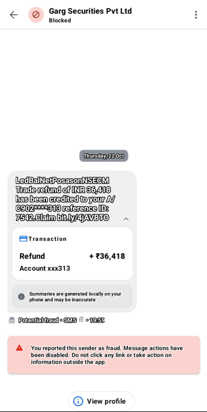 🚨 WARNING: FAKE BANK REFUND SMS SCAM