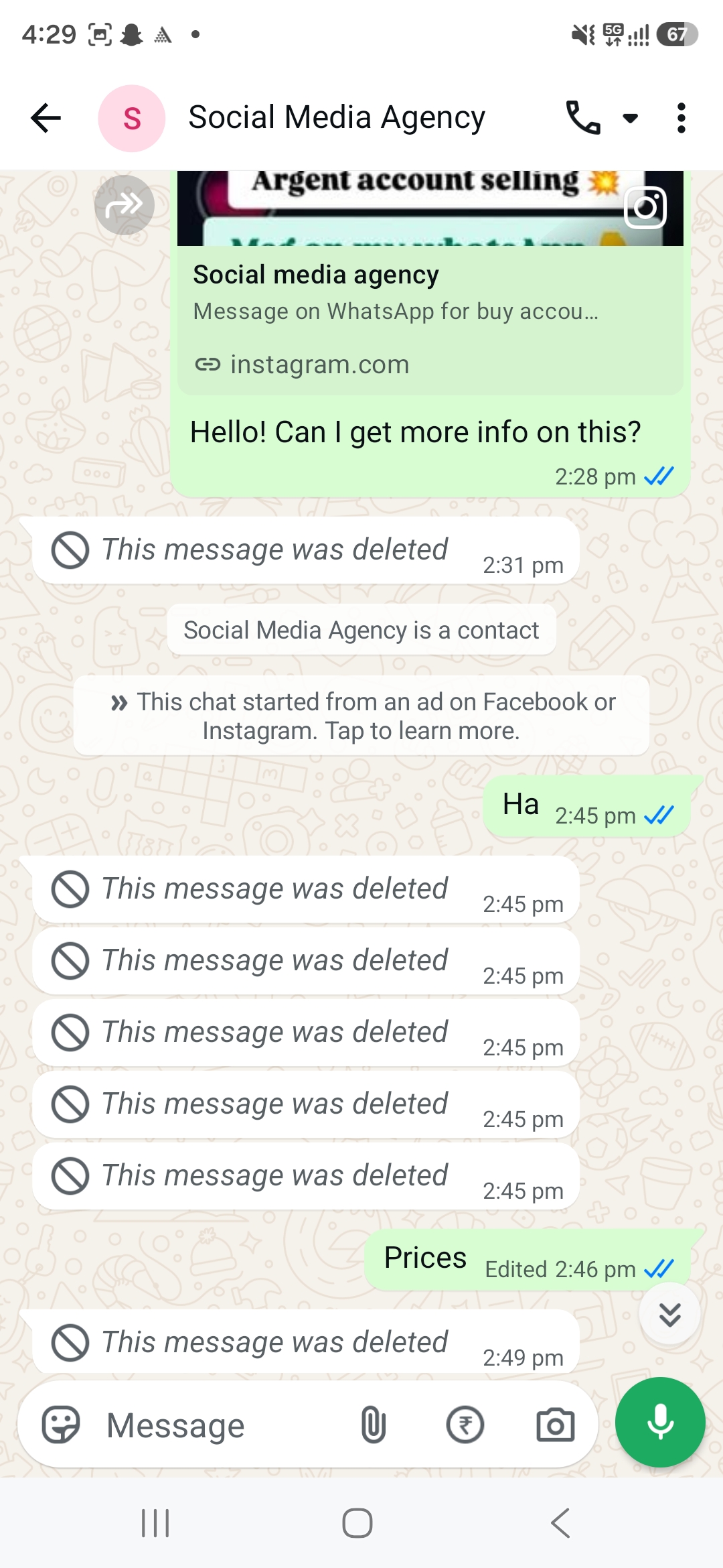 A scam that blocks fake Instagram followers by taking money - image 2
