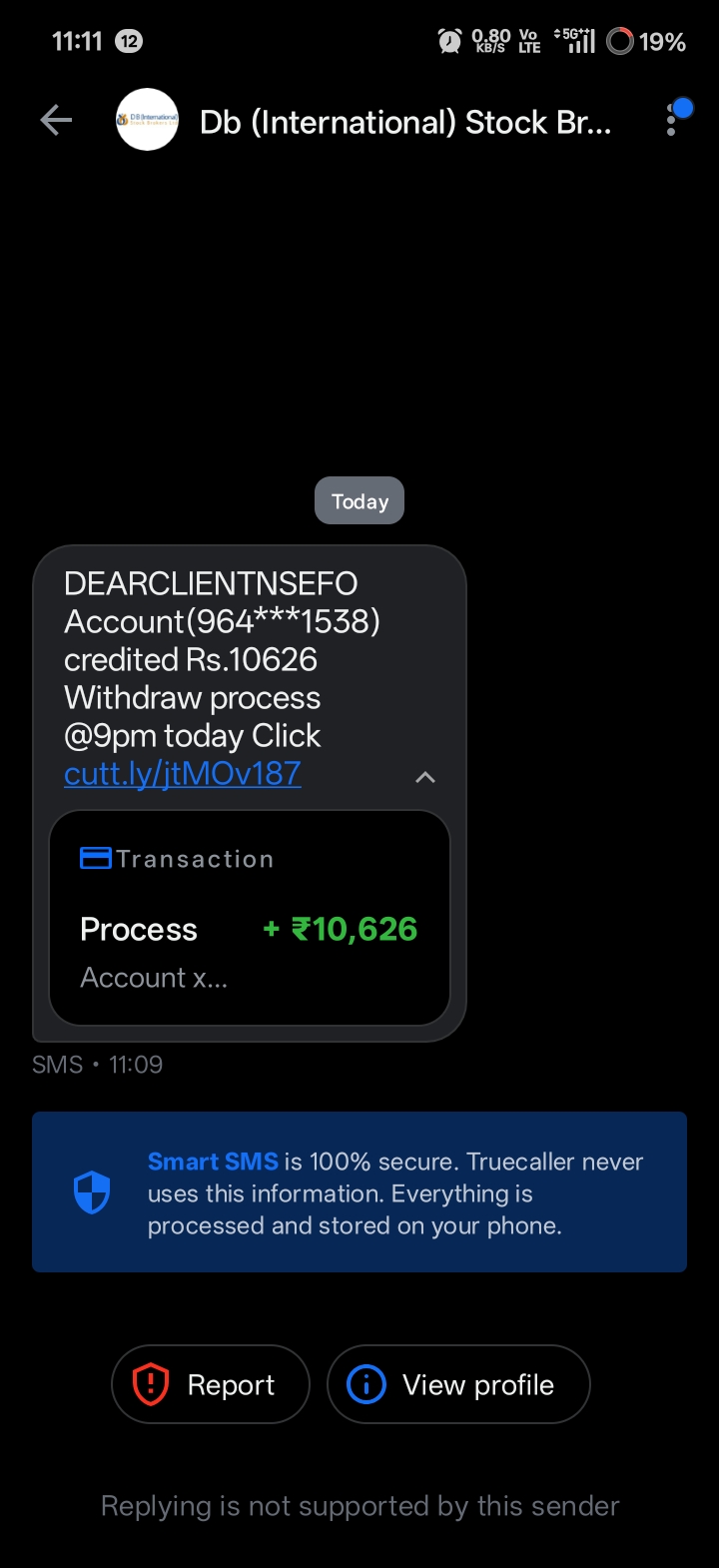 I have received a message of 10676 on my phone but no money has come in my account. 