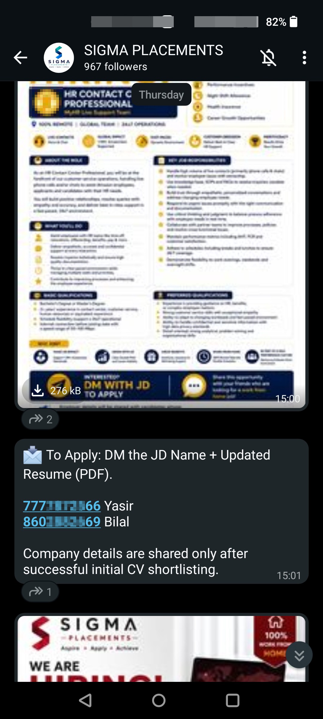 job scam by sigma consultancy yasir and Bilal aehmad - image 2