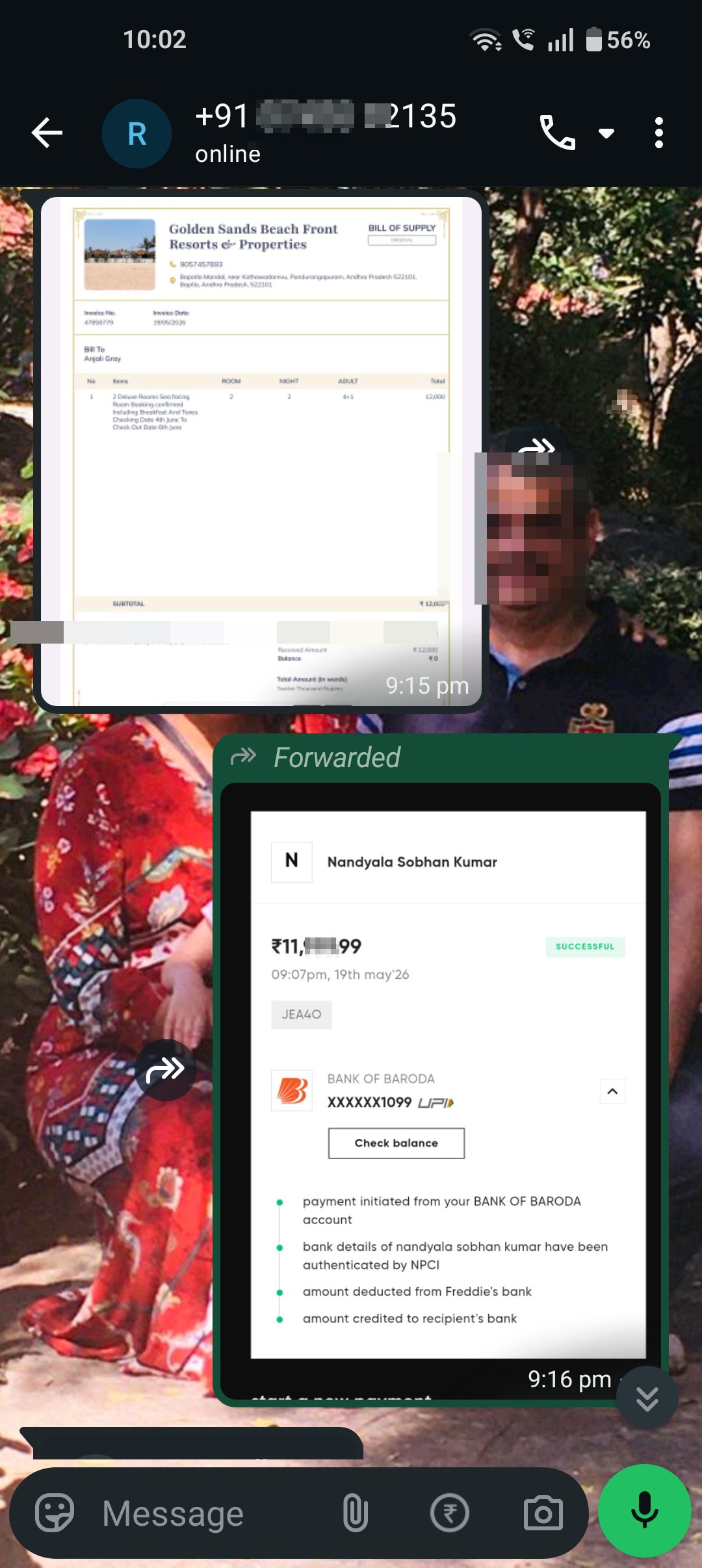 hotel booking scam