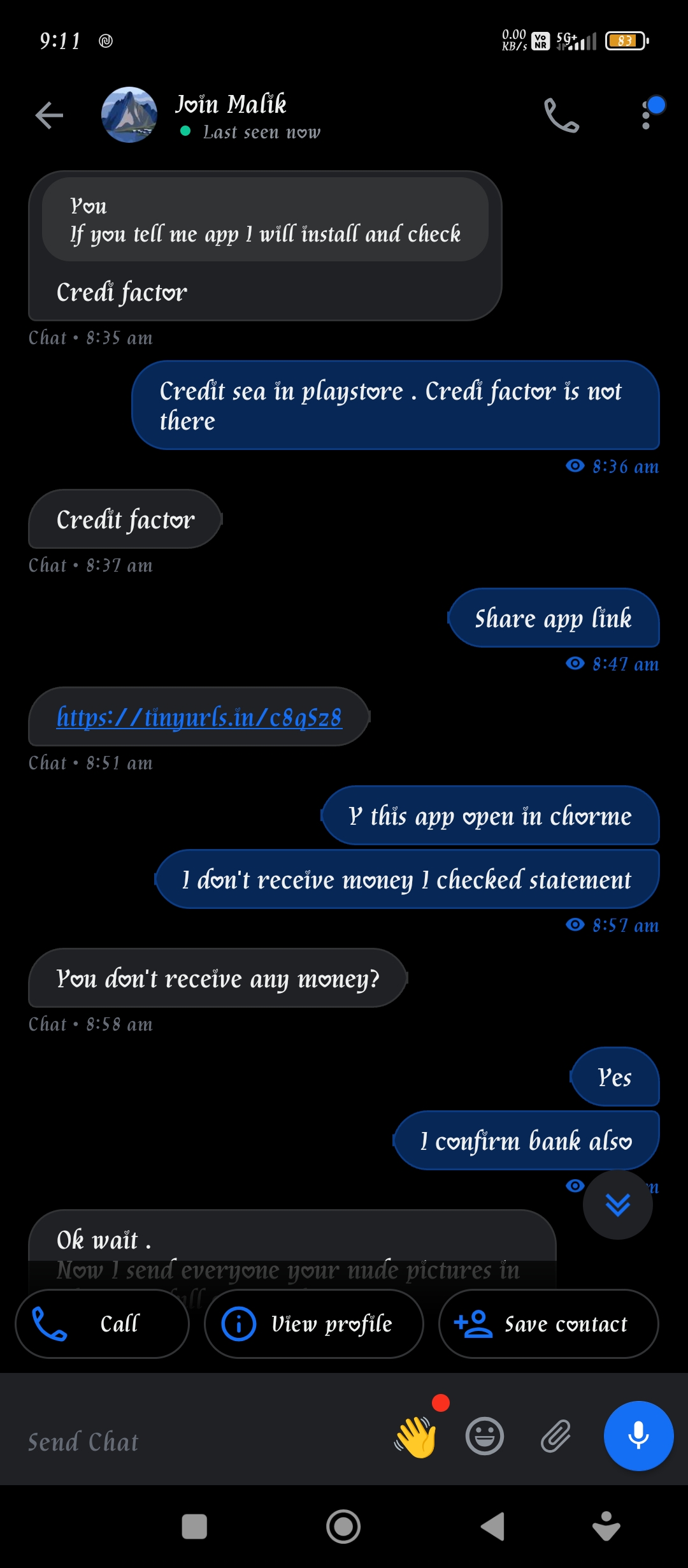 sexual harrasment and blackmail 