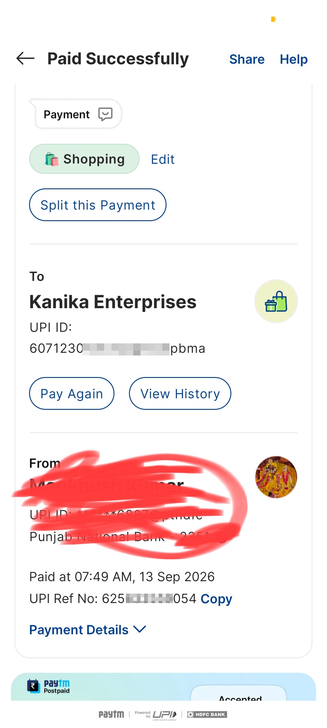 I put money in the game, but it hasn't been credited.