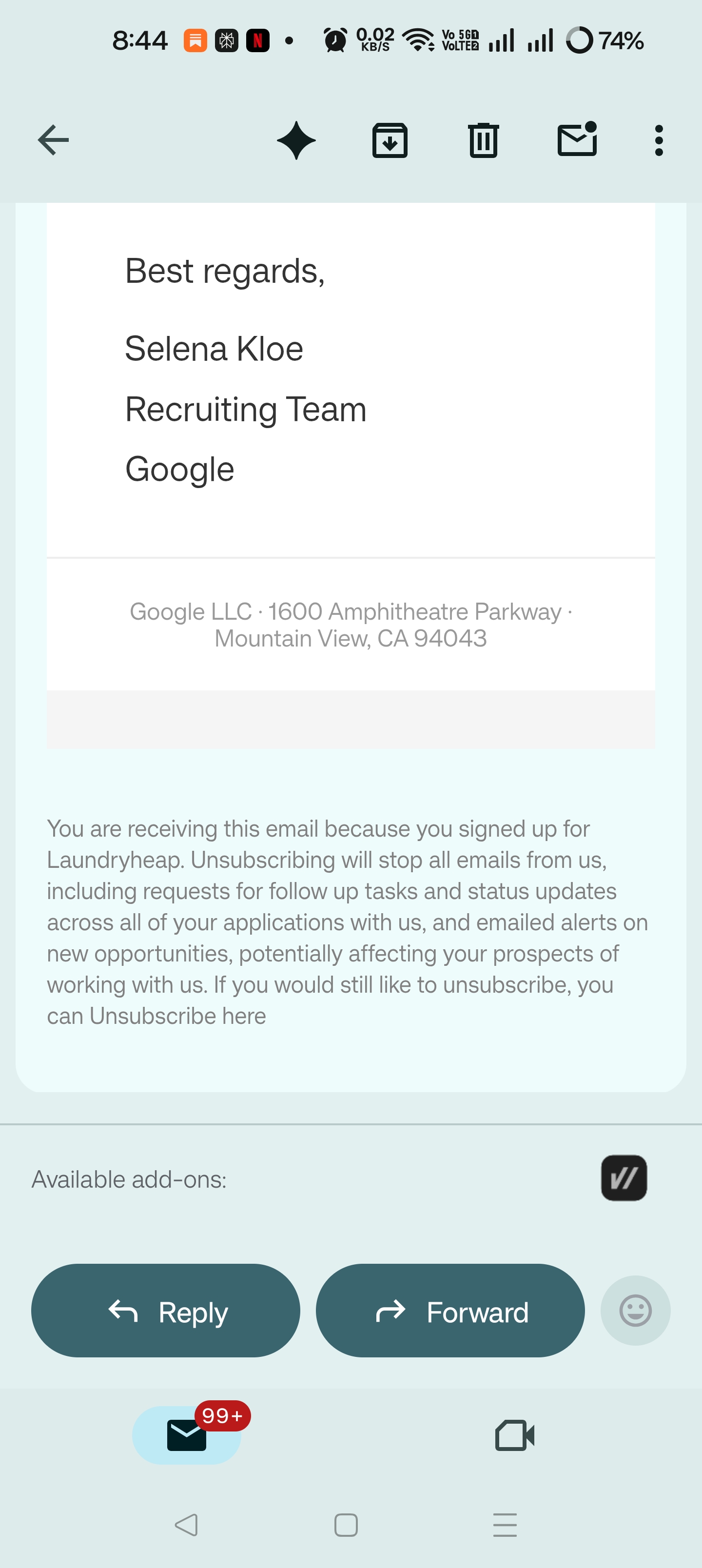 New Google Job Scam Email - image 4