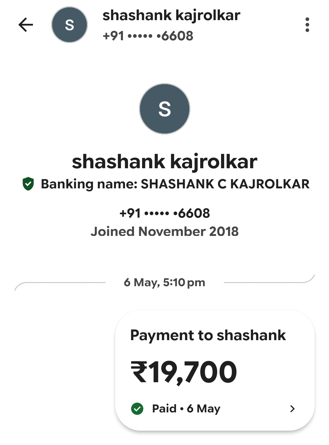Scam my money 19700 rs by gpay 