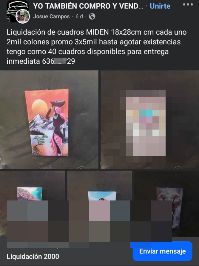 SCAM SALE OF PAINTINGS 