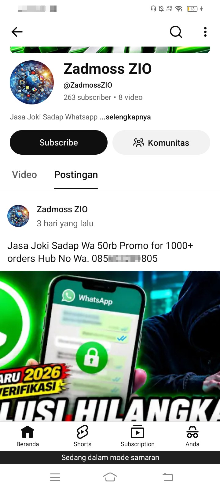 lol whtas app hacked not work 