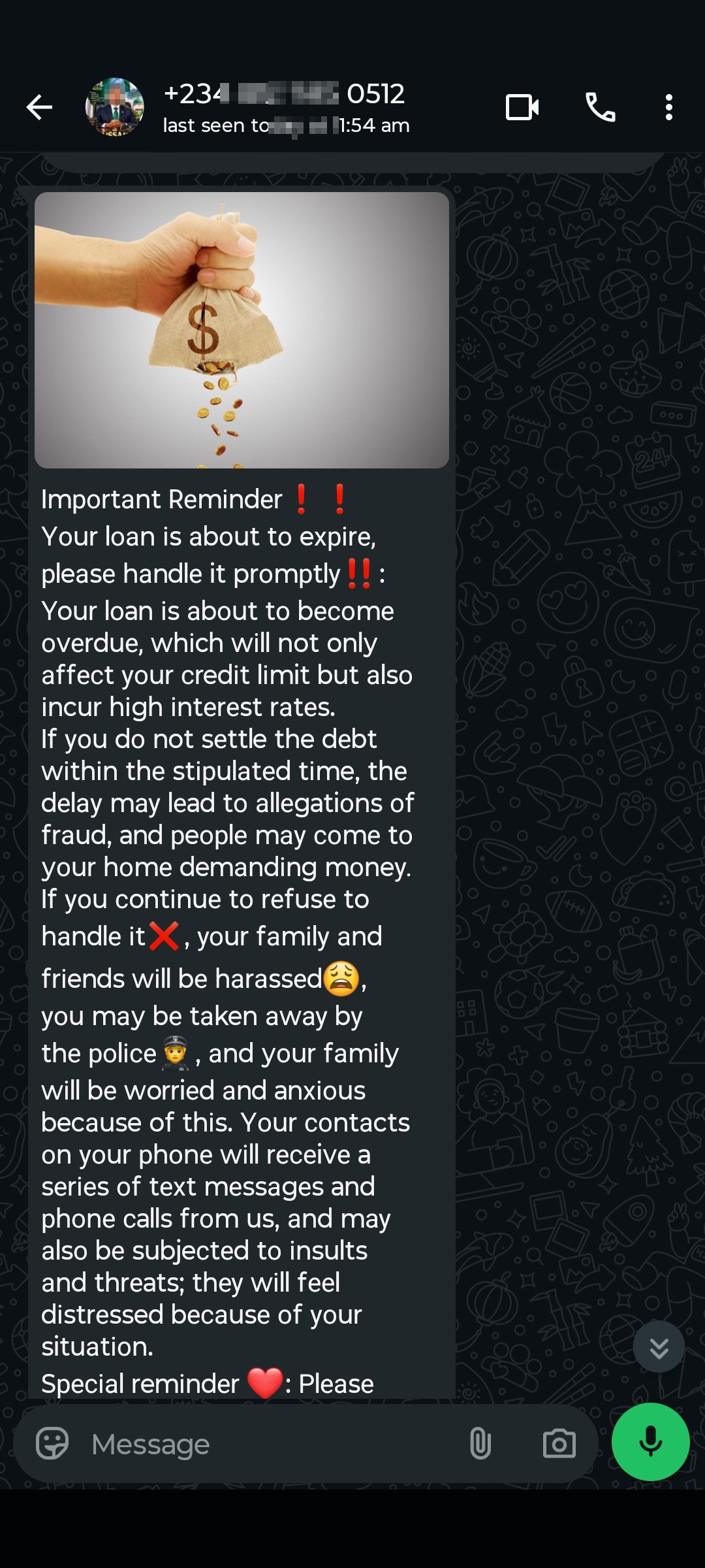 for fake loan 