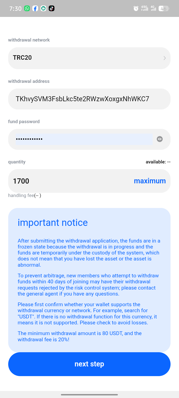 Yepbit Exchange account and Bonchat app.