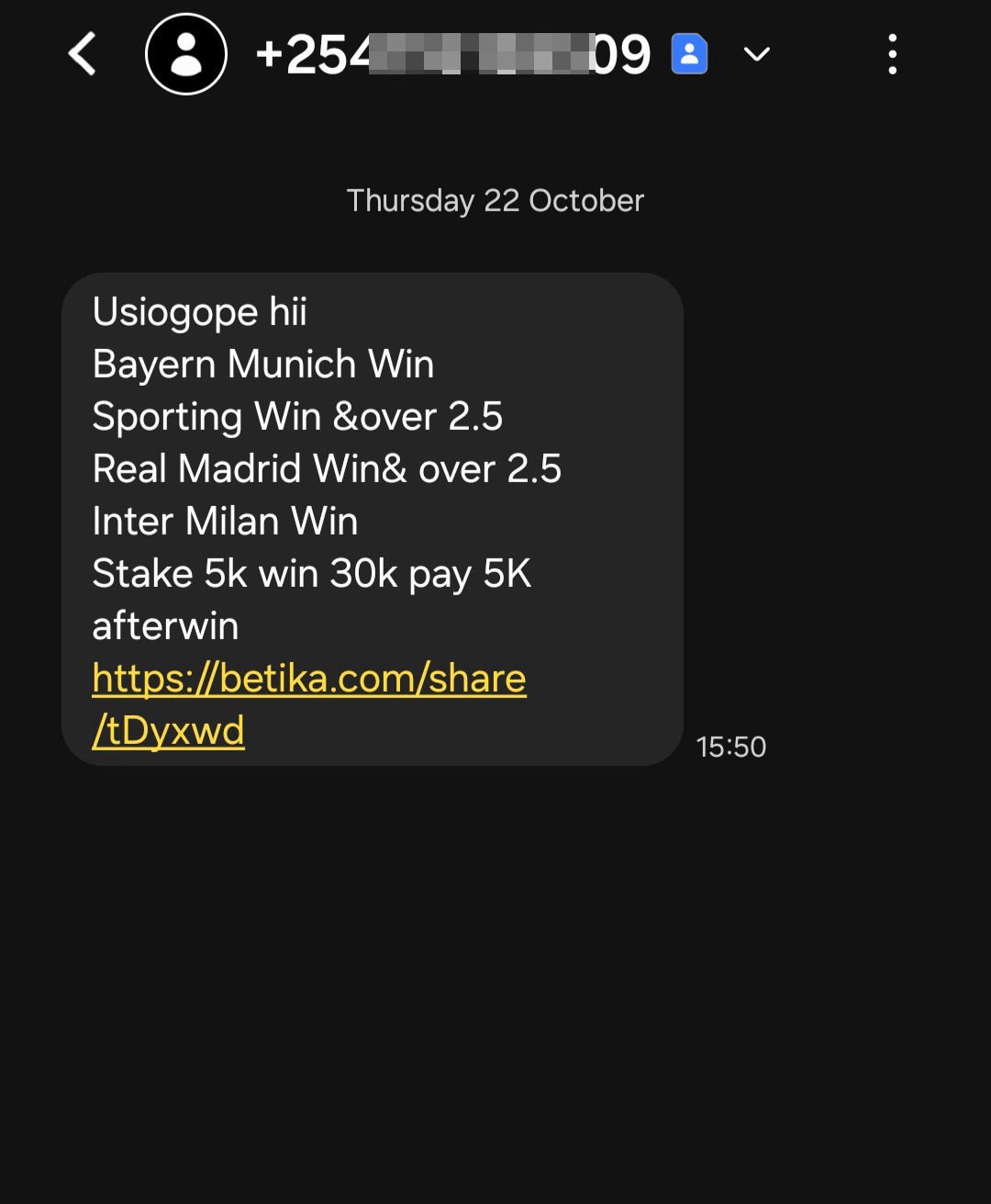 Betting Scammer