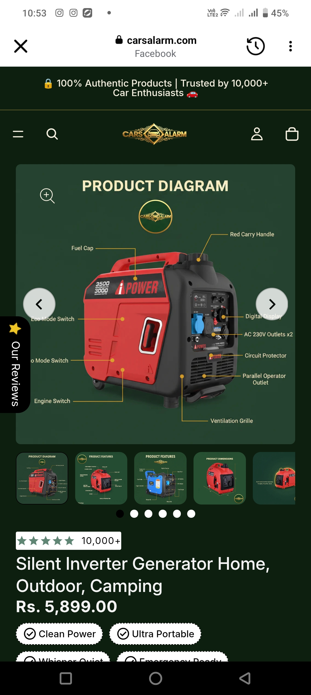 Caralarm home petrol generator  - image 2