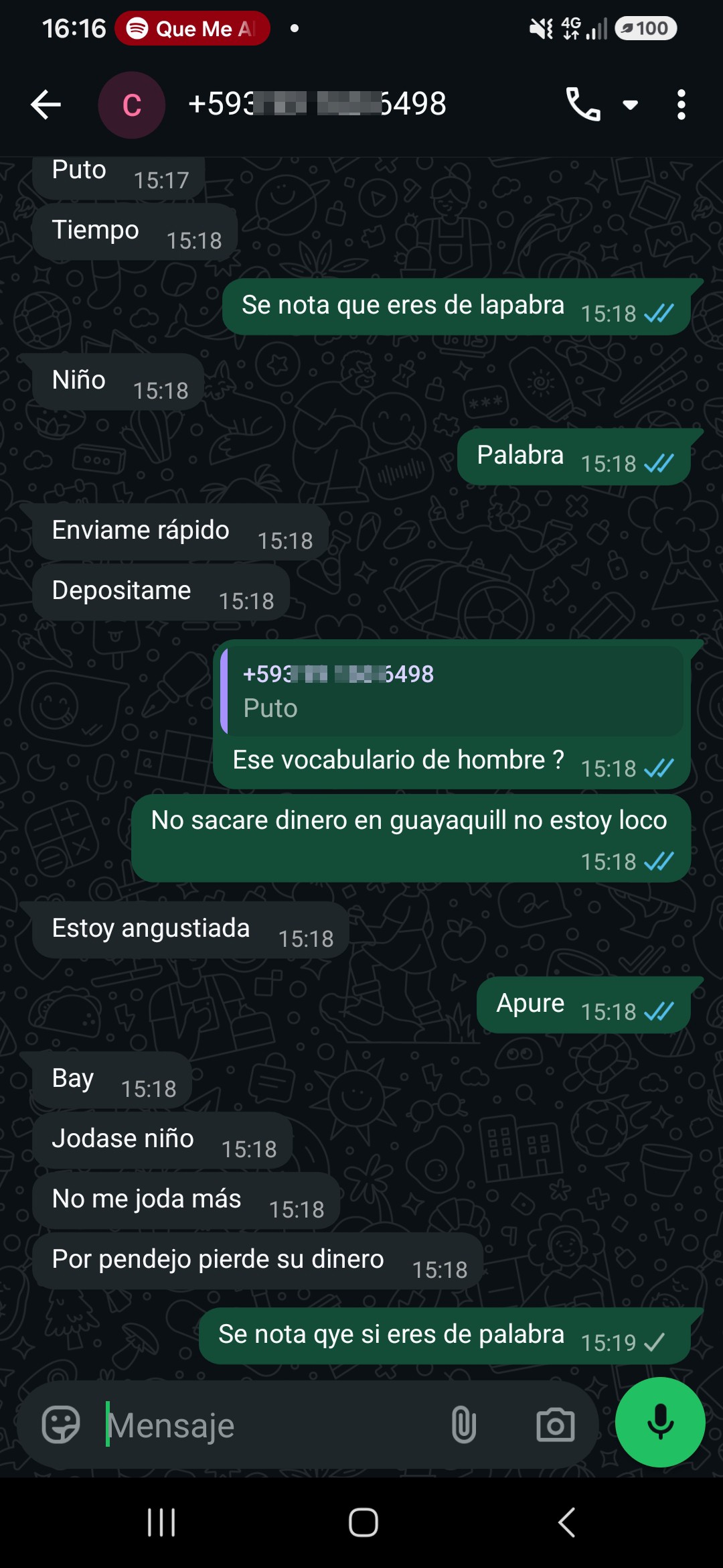 scam pretends to be a woman