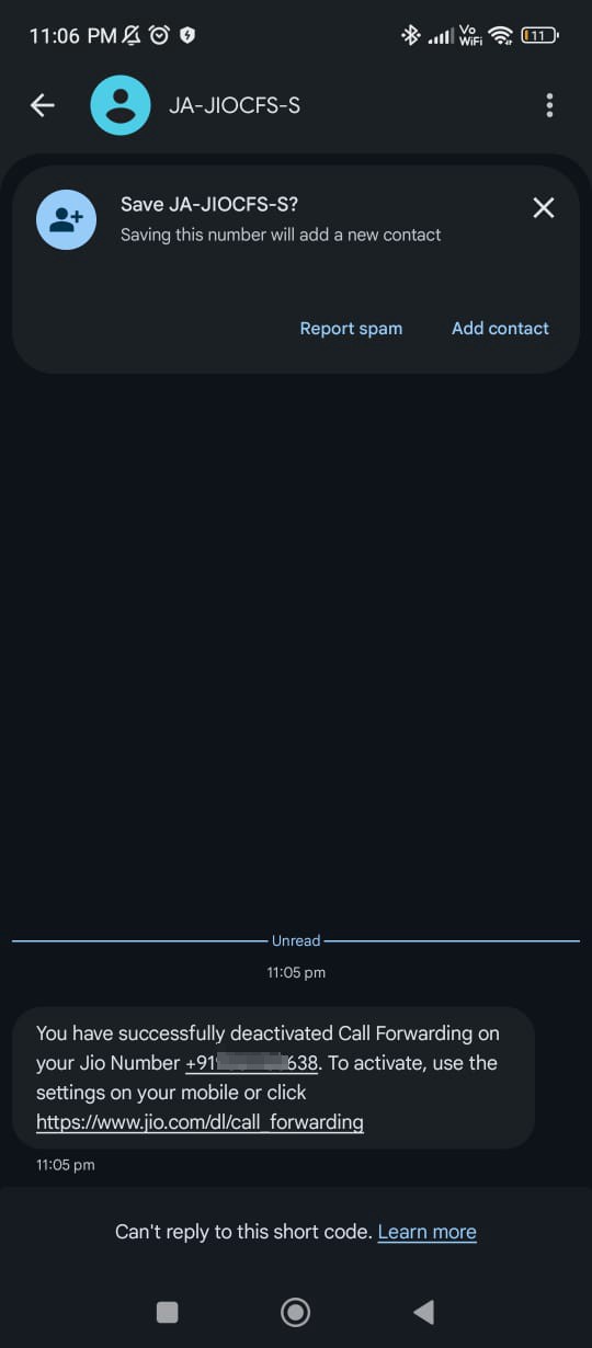 An unknown caller used abusive language.
