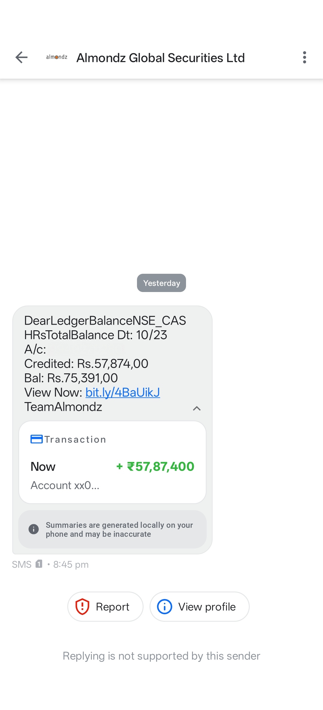 Fake Ledger Credit Scam