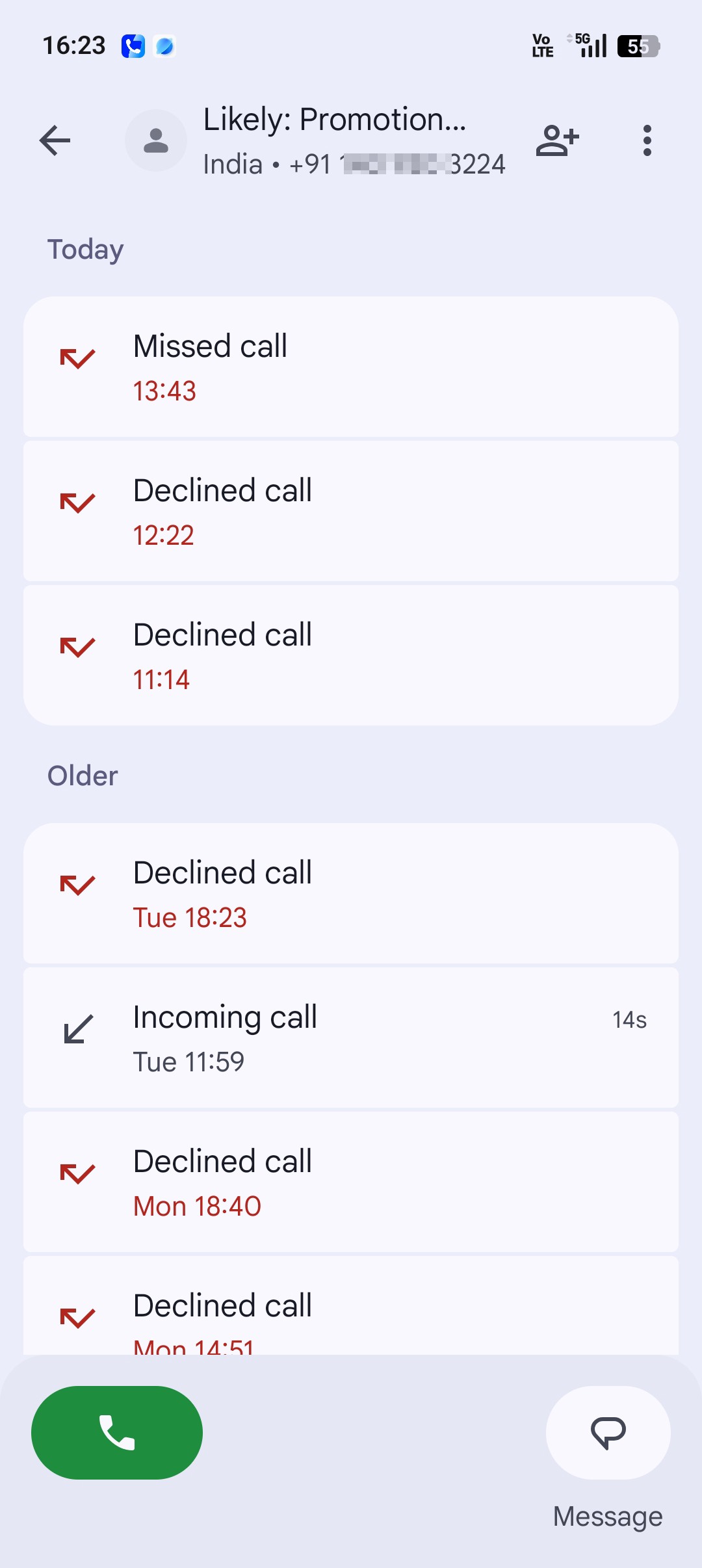 so many unknown call don't want 