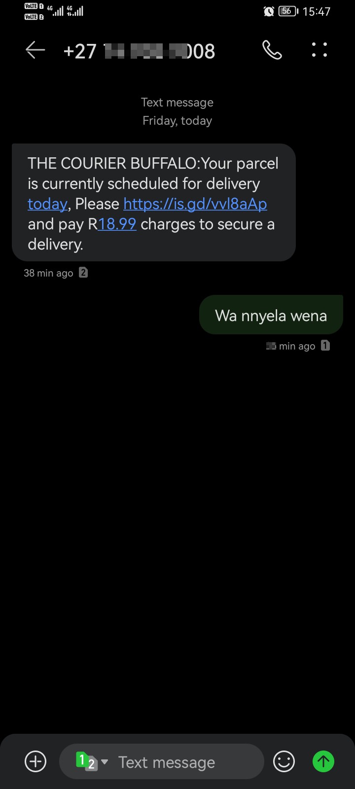 Delivery scammer