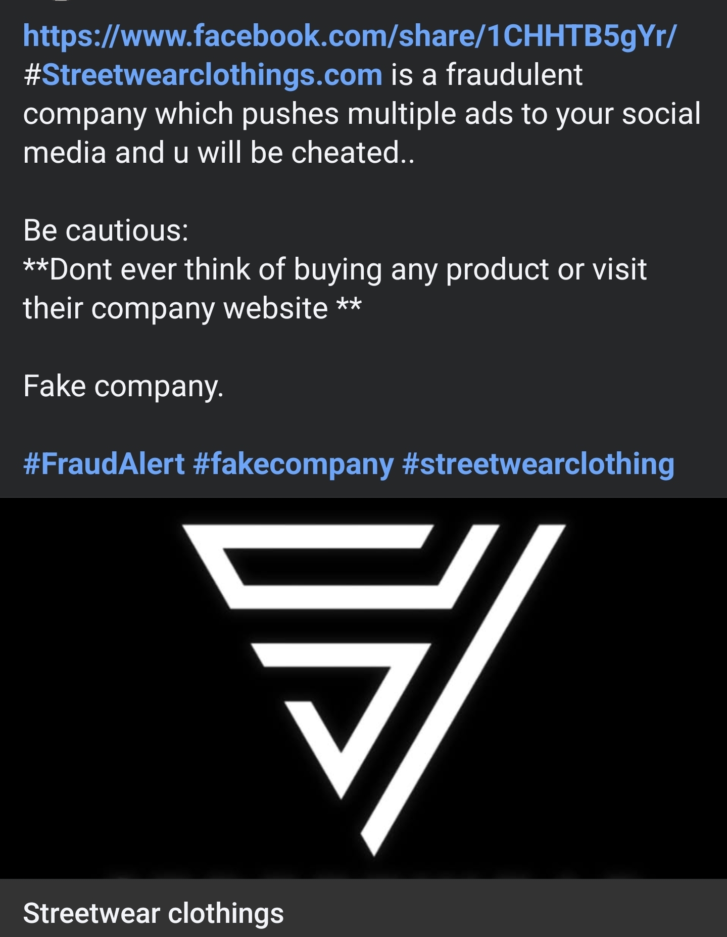 Online shopping fraud..