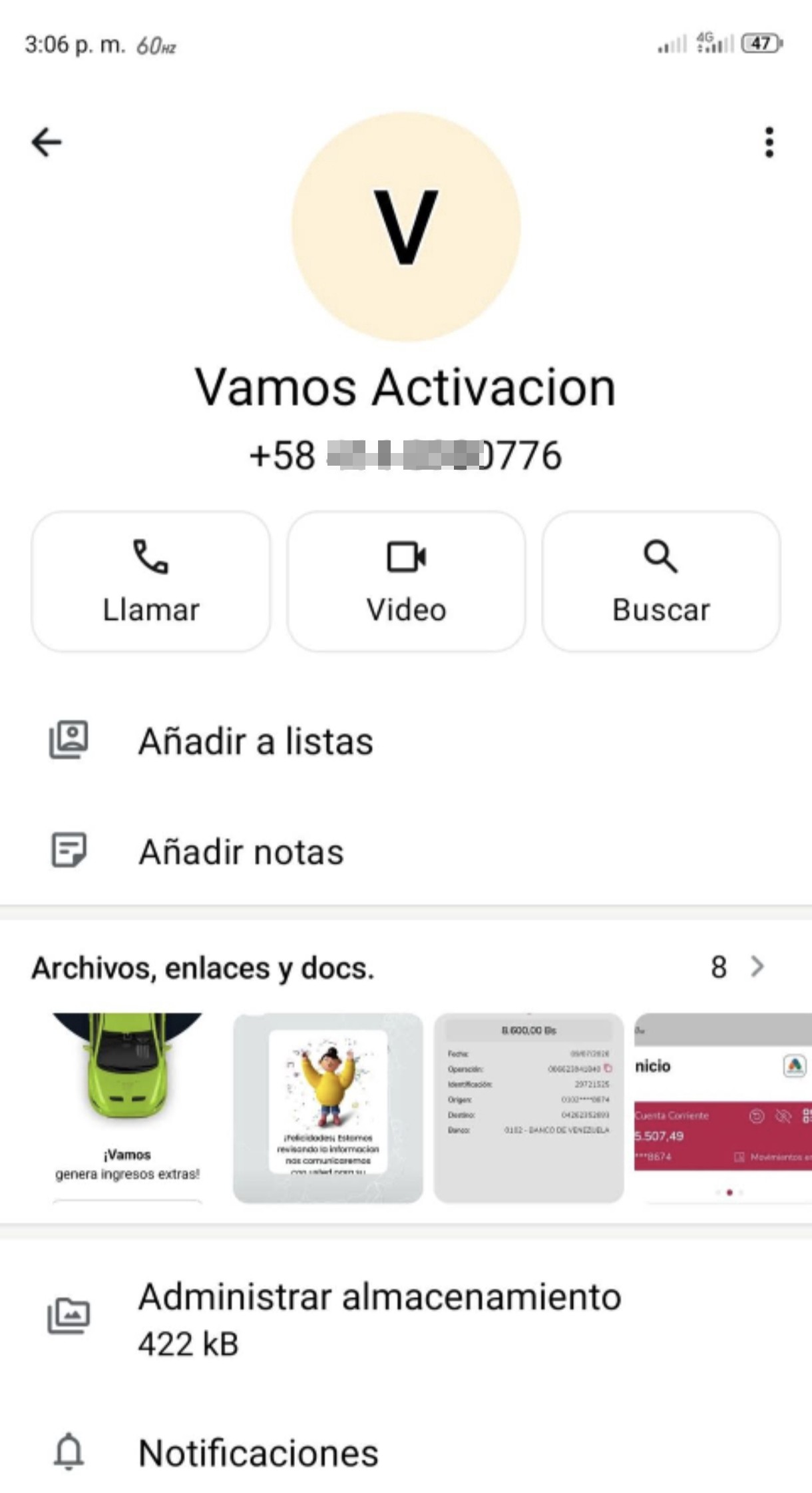 Scammer with Cuenta Vamos APP