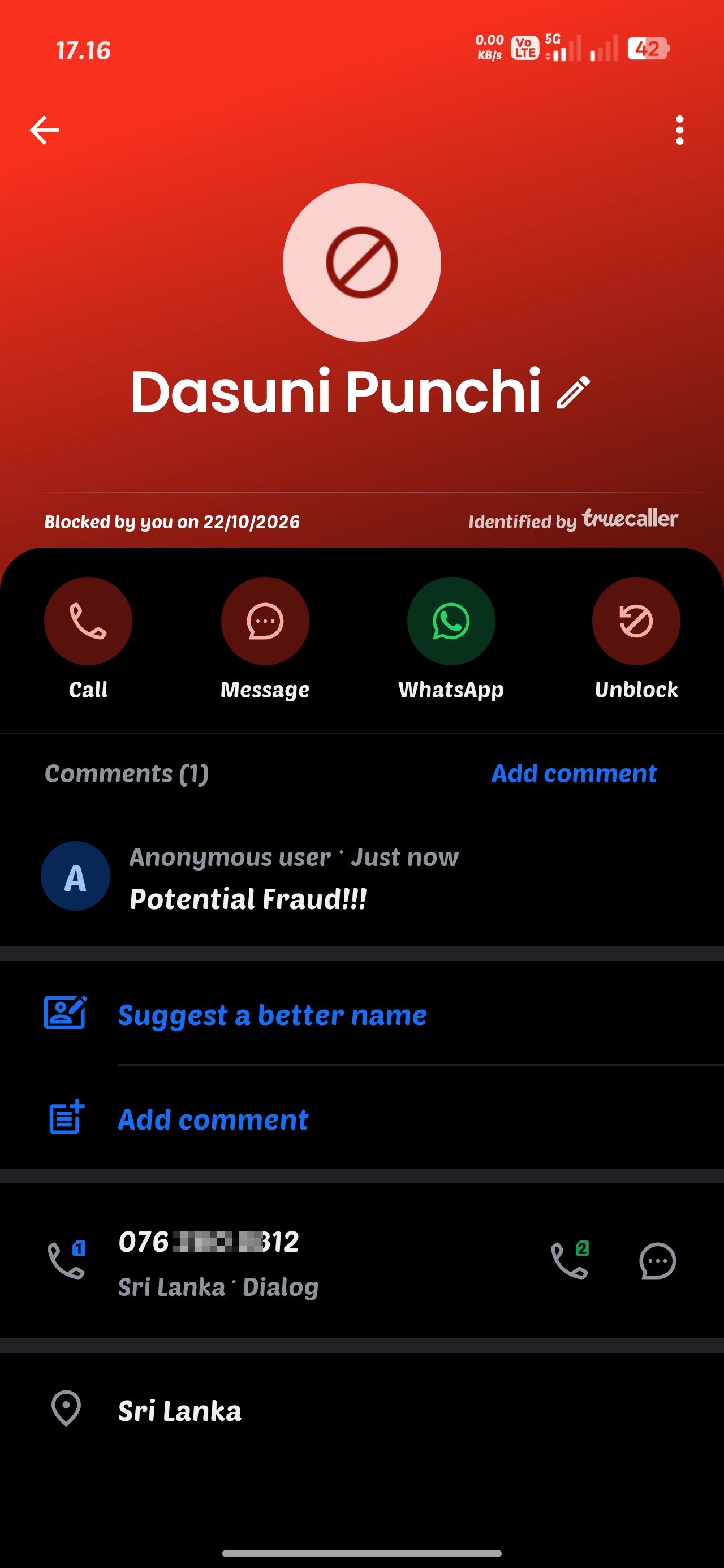 Harassment / Spam