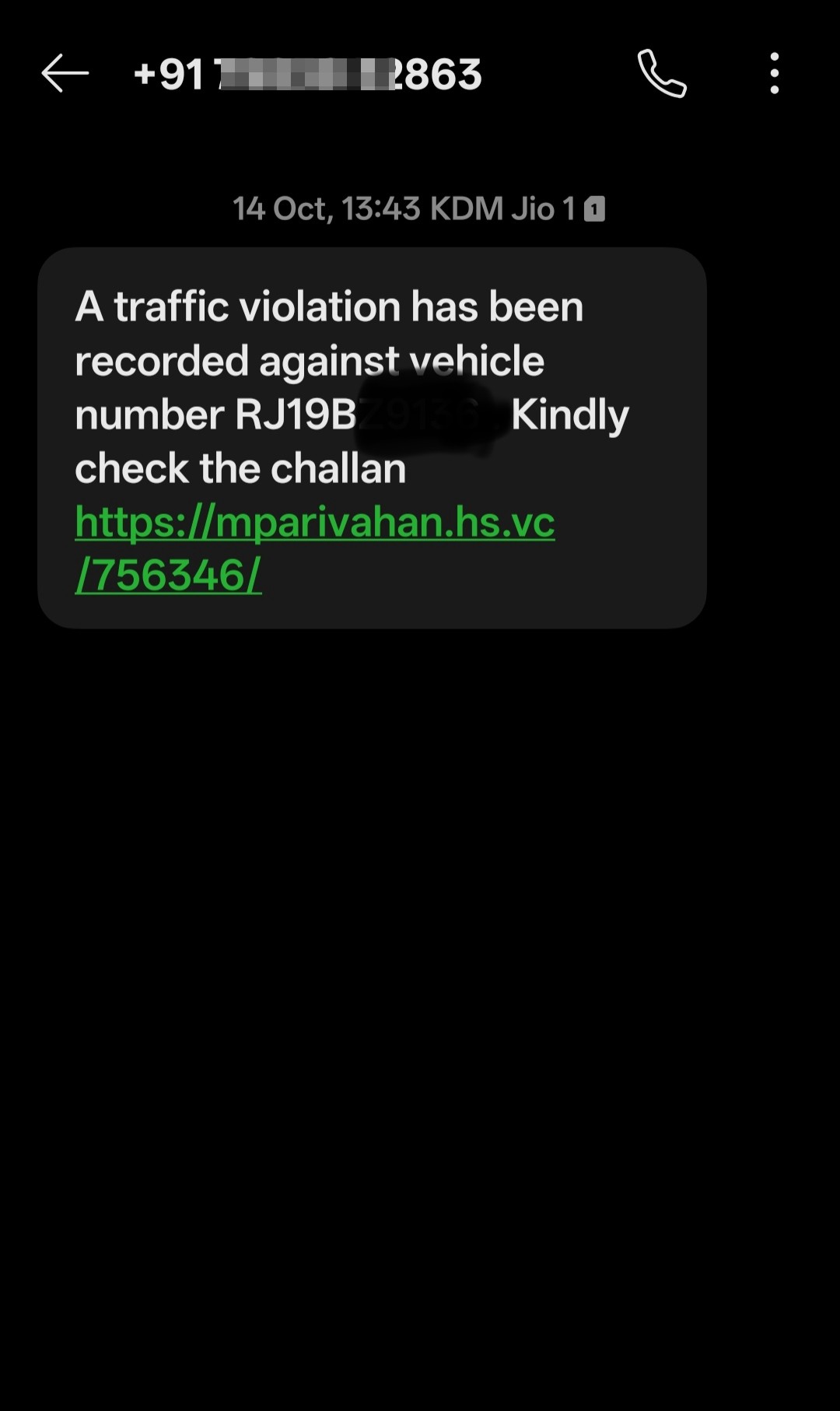 Fake Traffic Violation 