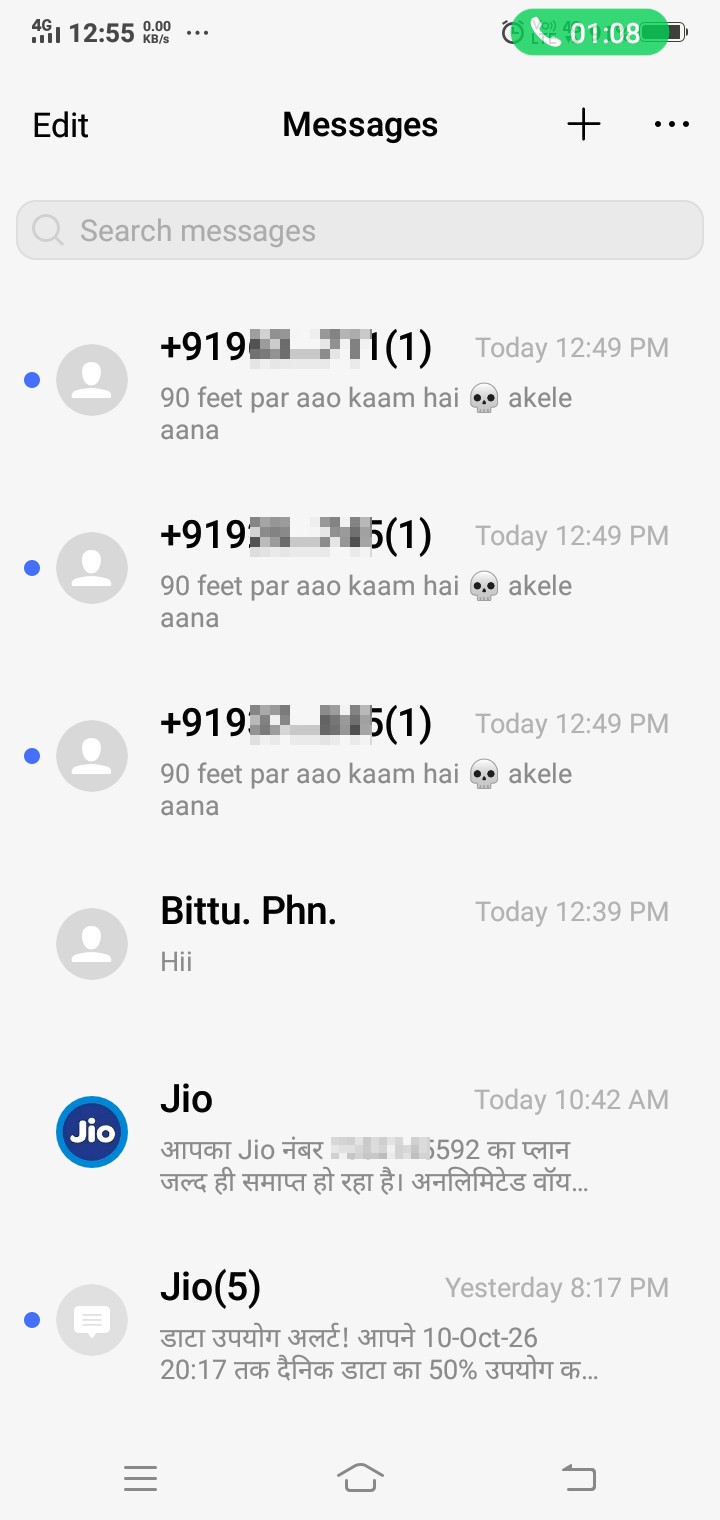 someone os continously messaging me as well as logging apps 