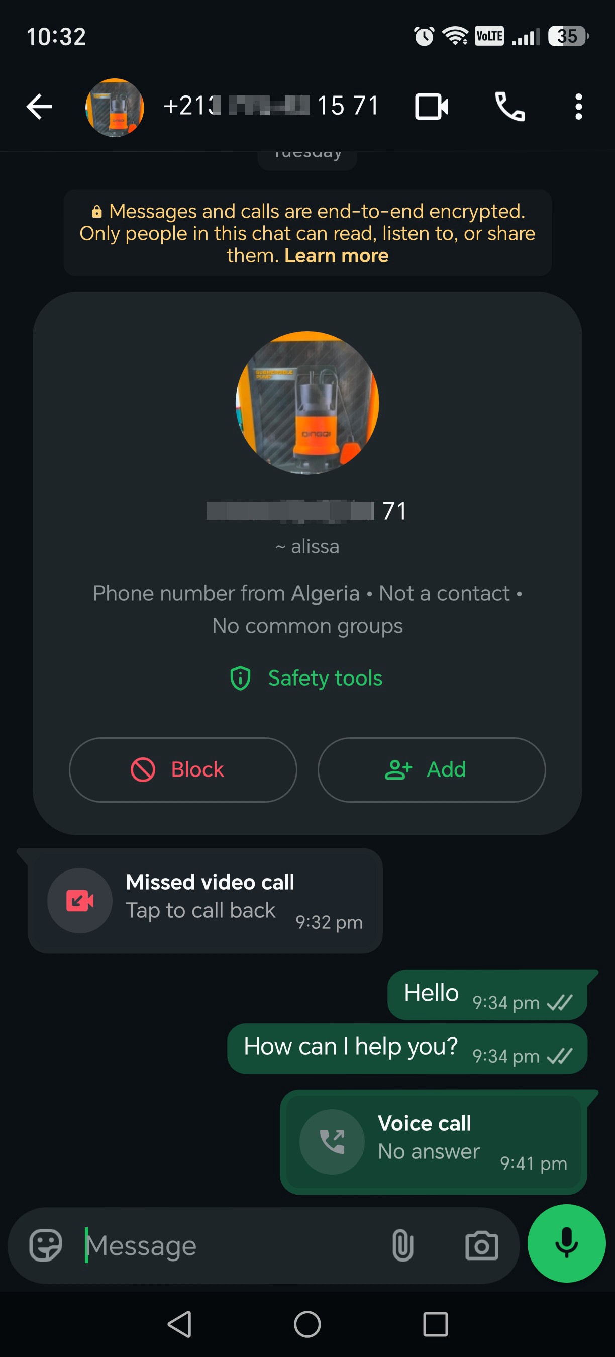 Northafrican number calls almost everyday
