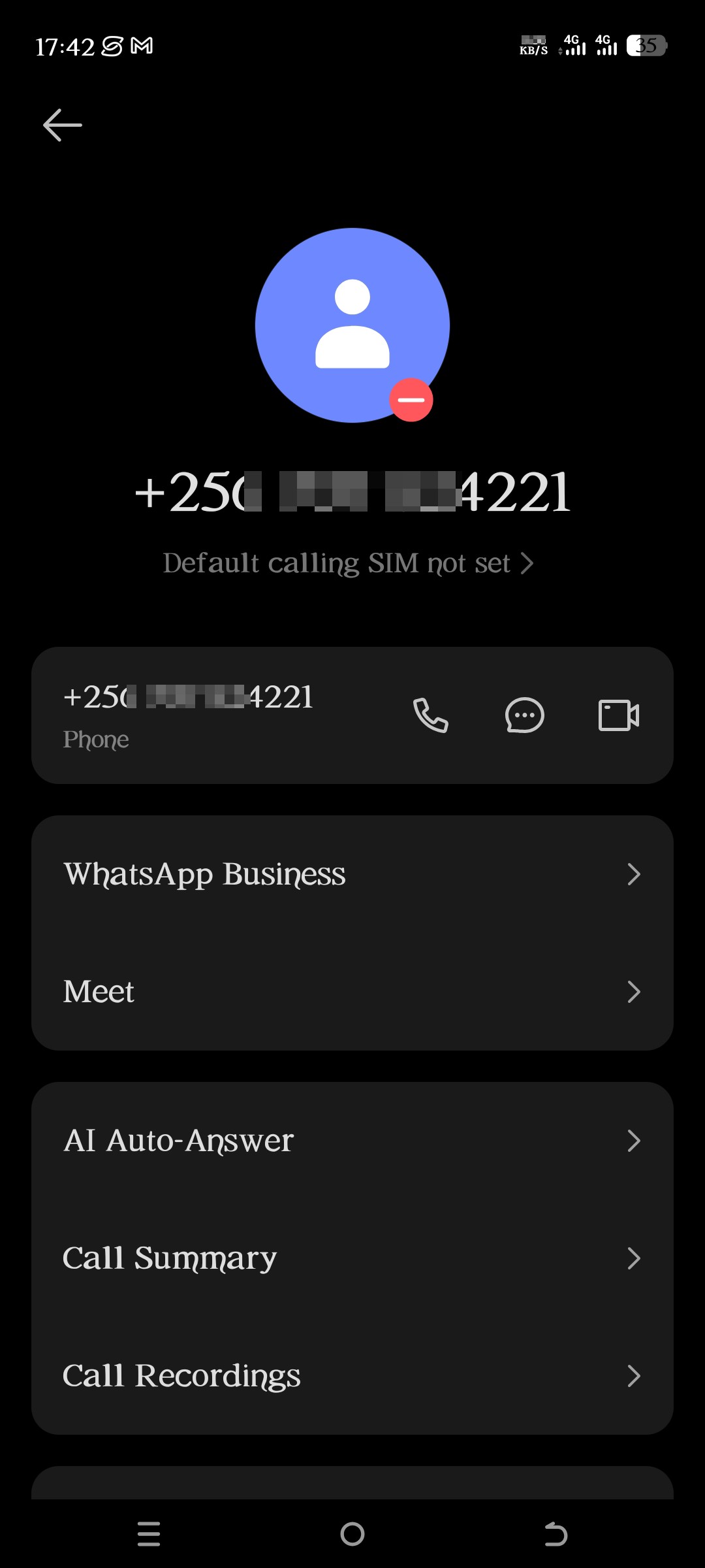 Phone call scam