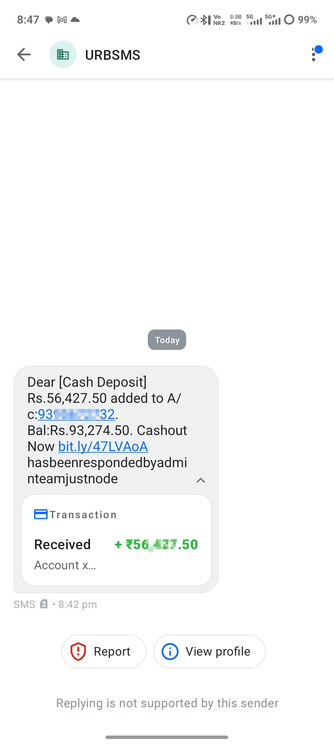 money received 