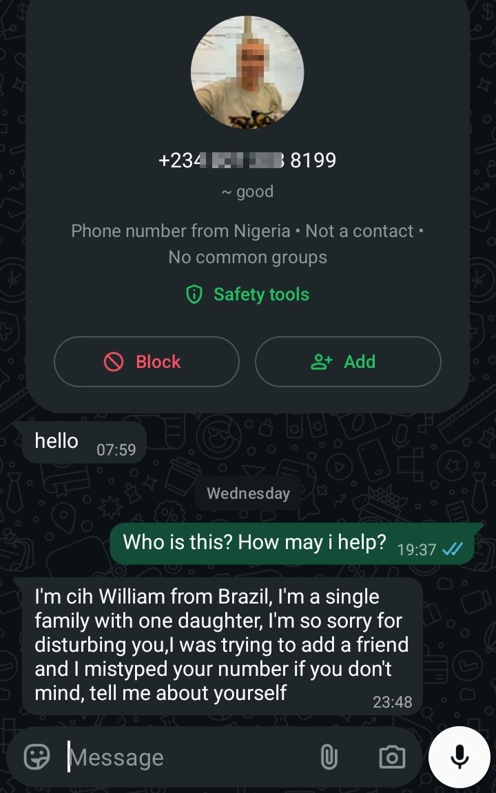 NEW SCAM