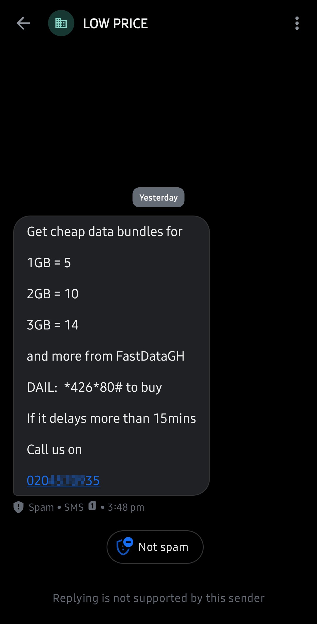I bought data using their short code,are they scam? I haven't received my data yet