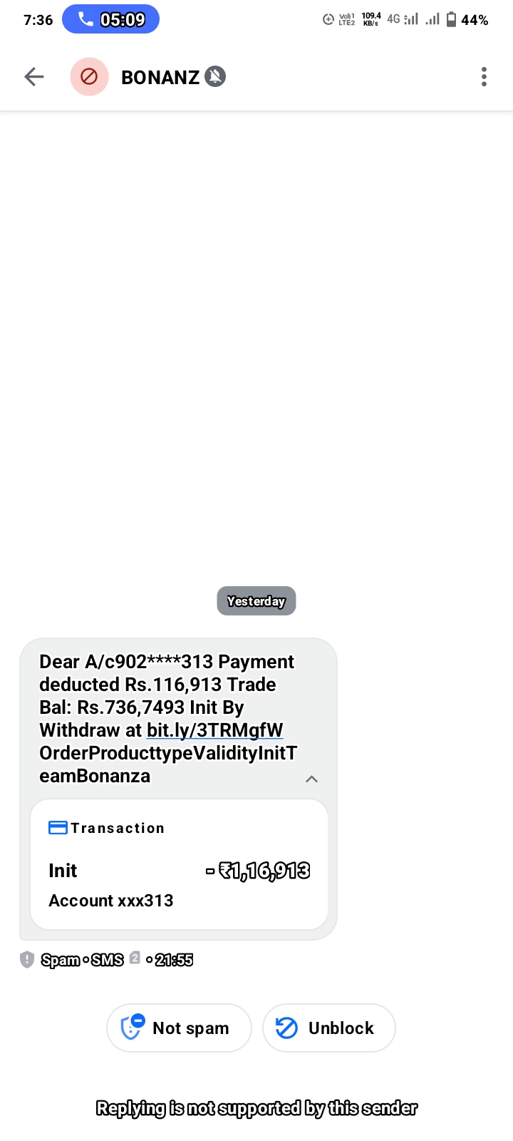 ⚠️ SCAM ALERT – FAKE BANK TRANSACTION SMS