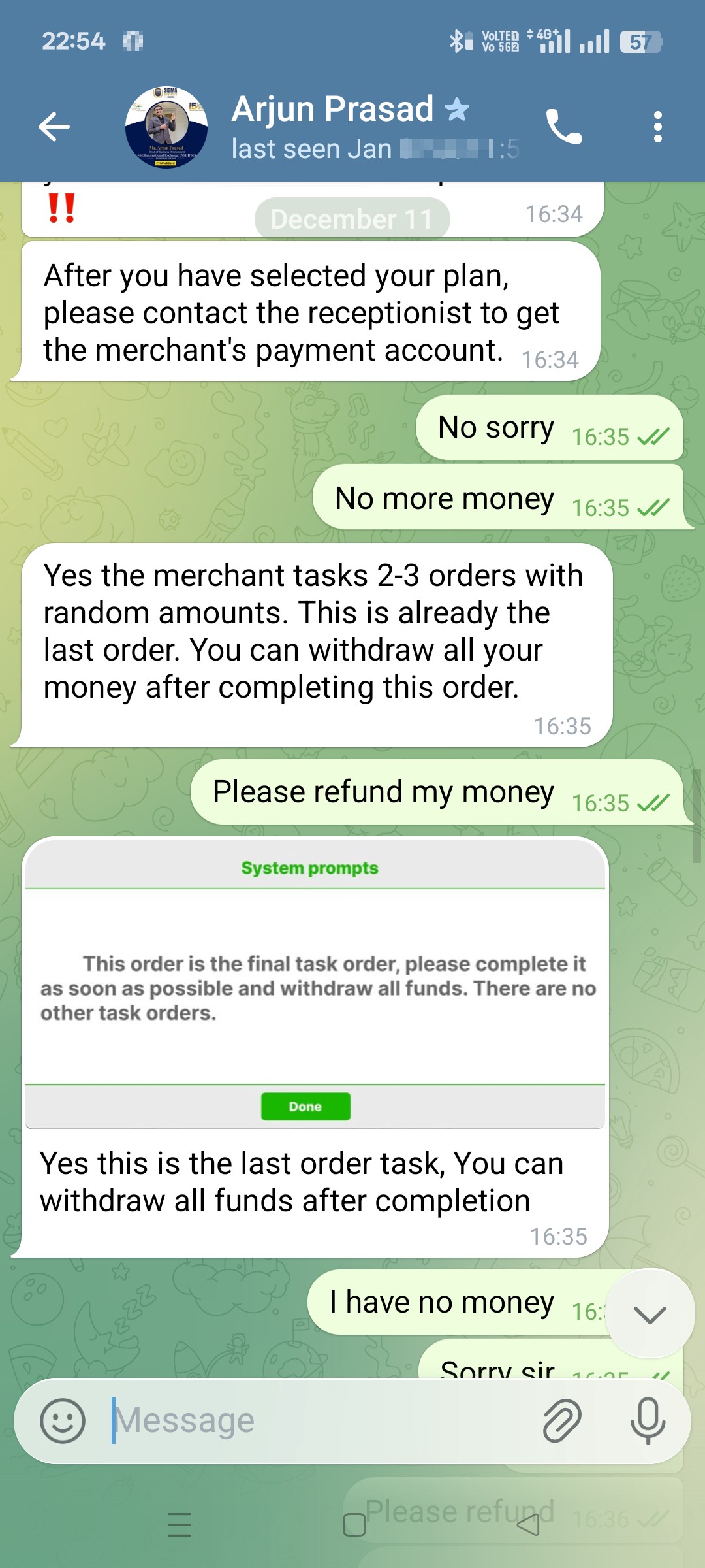 telegram task work onln financial froud  - image 2
