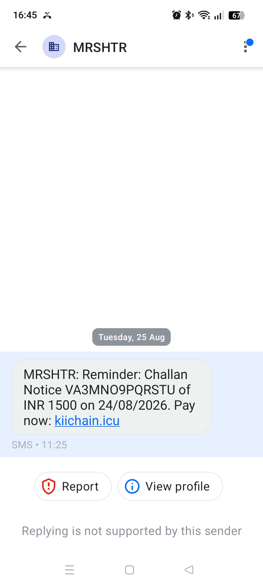Challan scam sends link to download malicious app