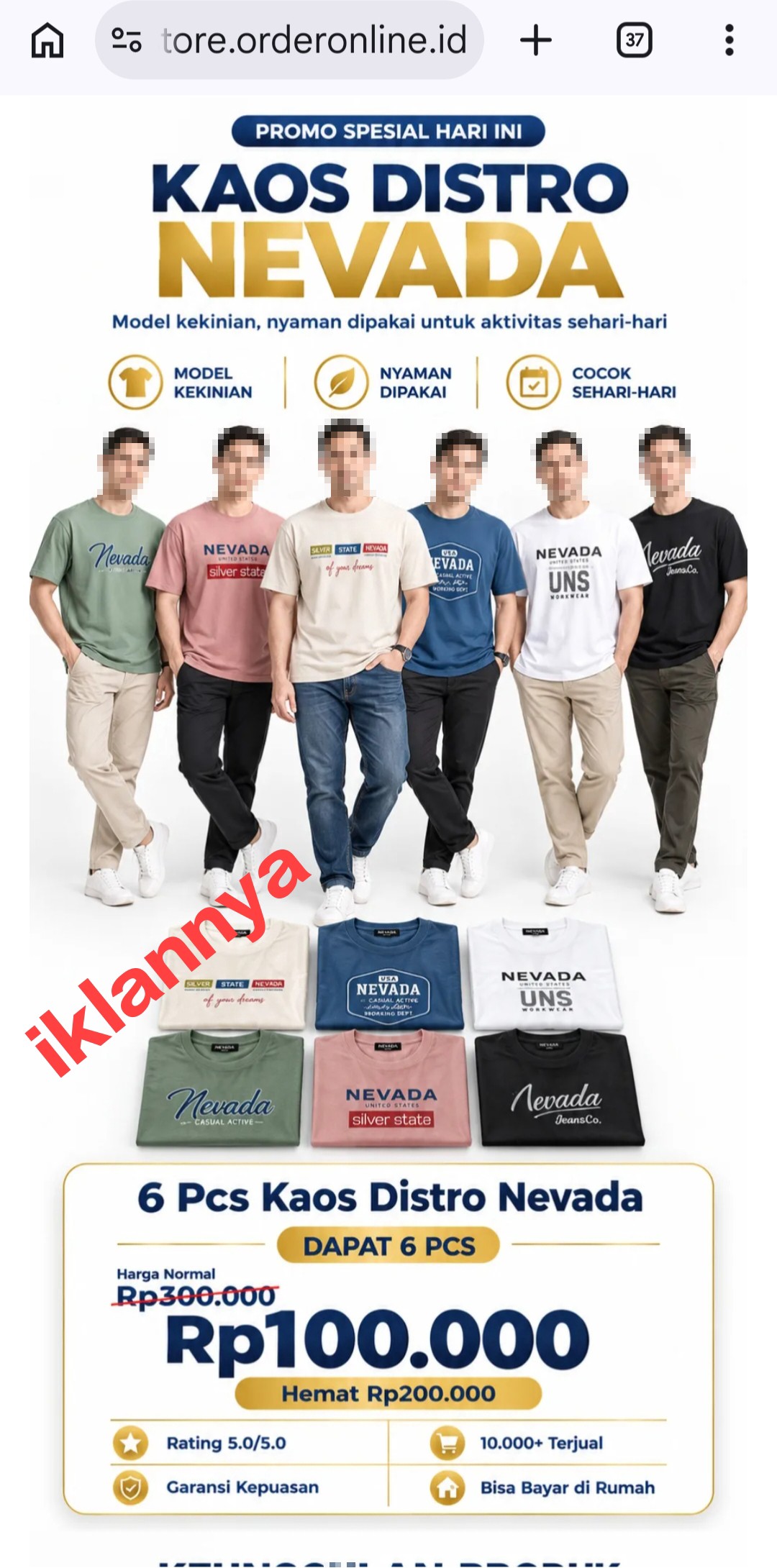 Nevada T-shirt scam: bought 6, paid 100,000