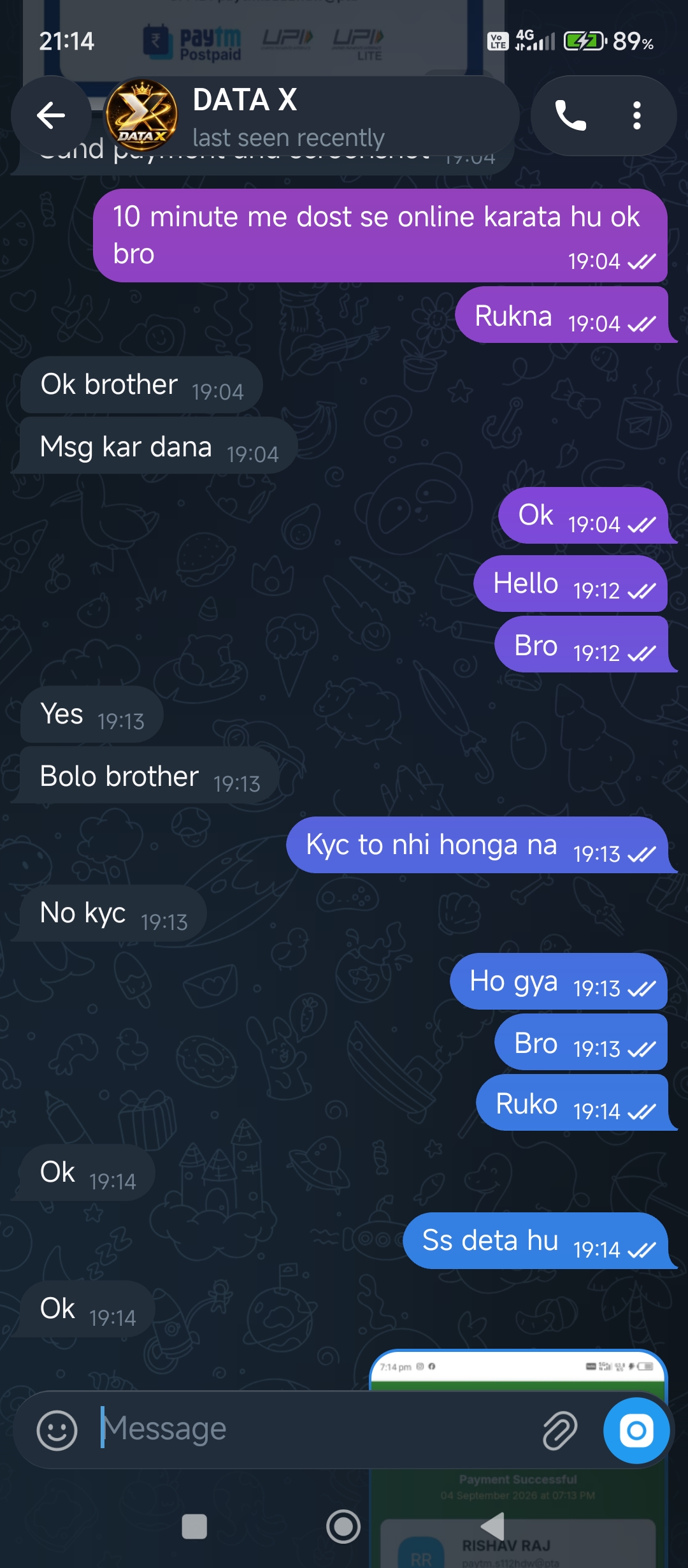 Data selling app fraud: the scammer takes money by saying they will buy the app and then blocks you. - image 8