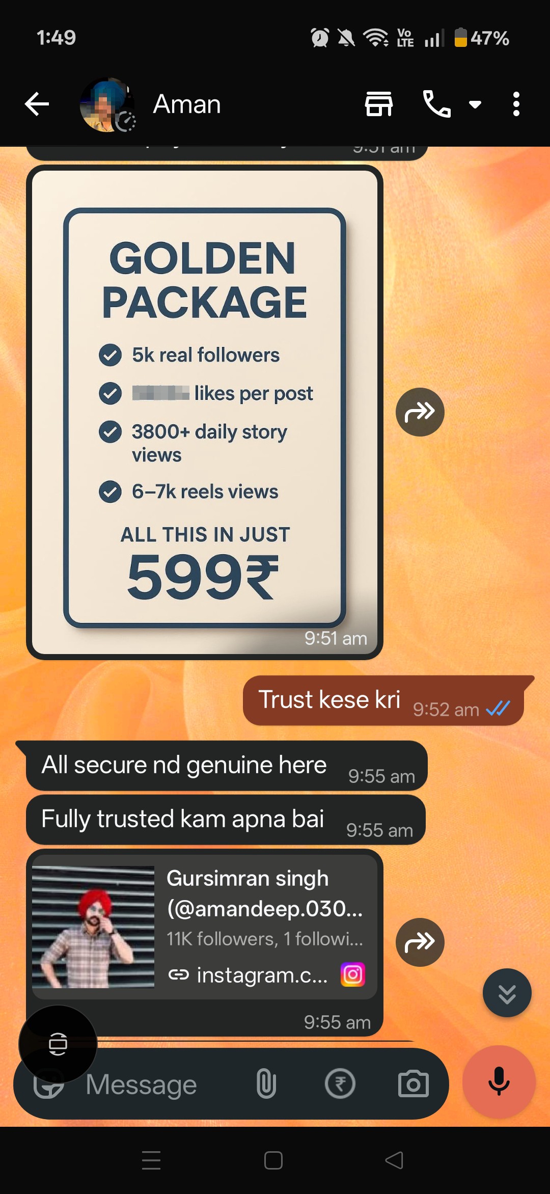 this scan for insta growth account  - image 2