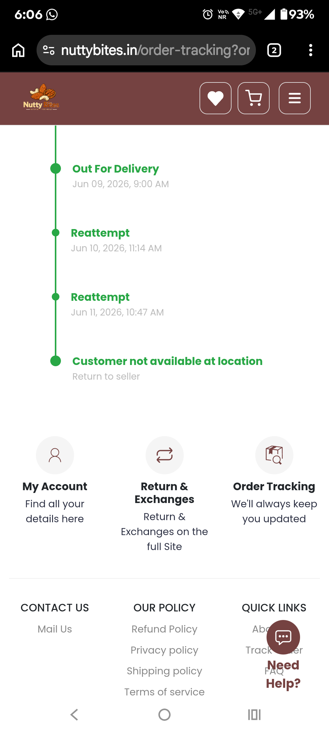 nuttybites.in website scam