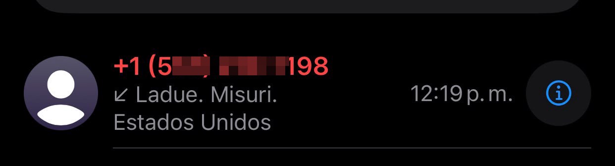 Call from USA Missouri Scam?
