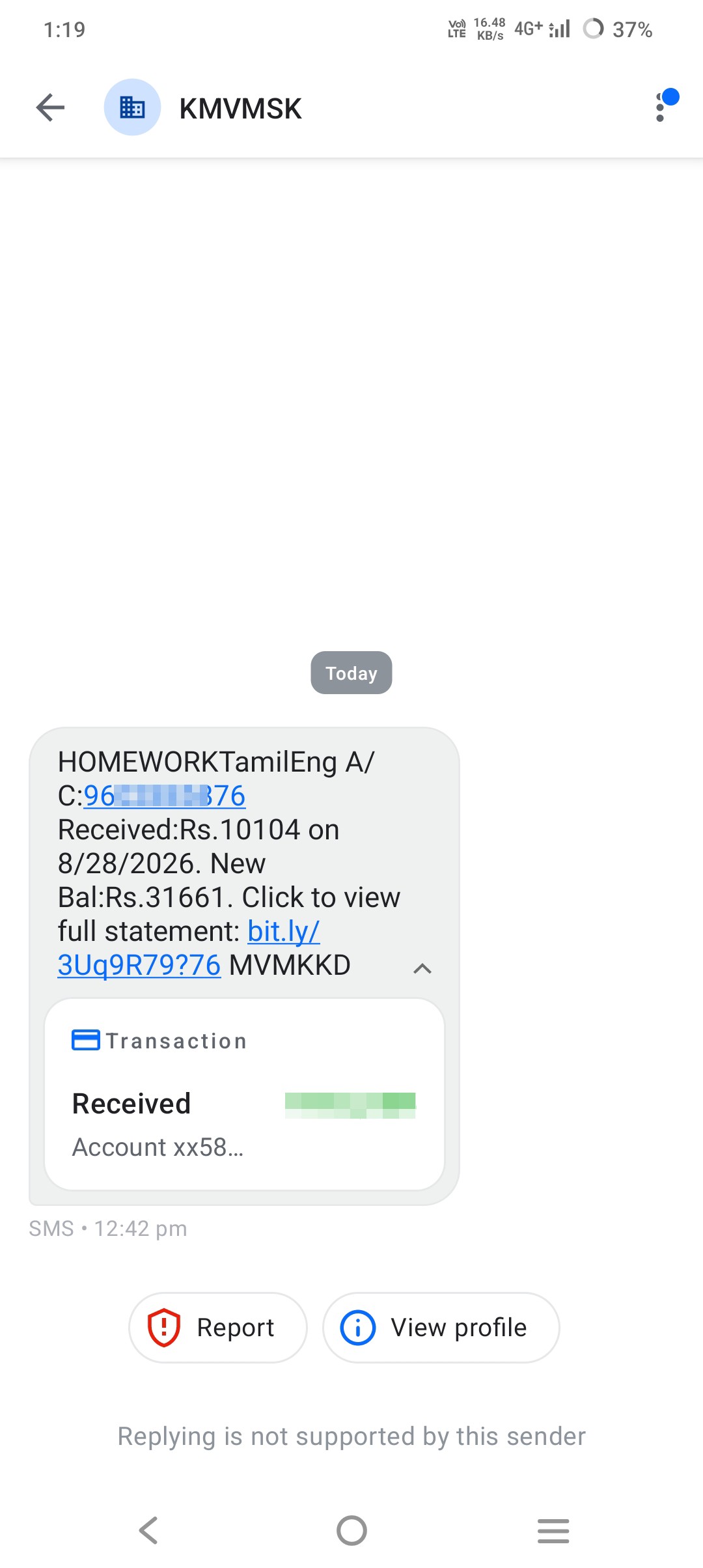 get scammer  message 