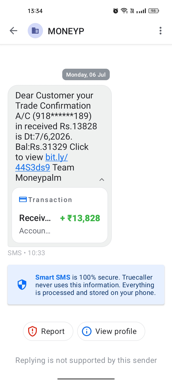 received money but not true‽‽‽‽