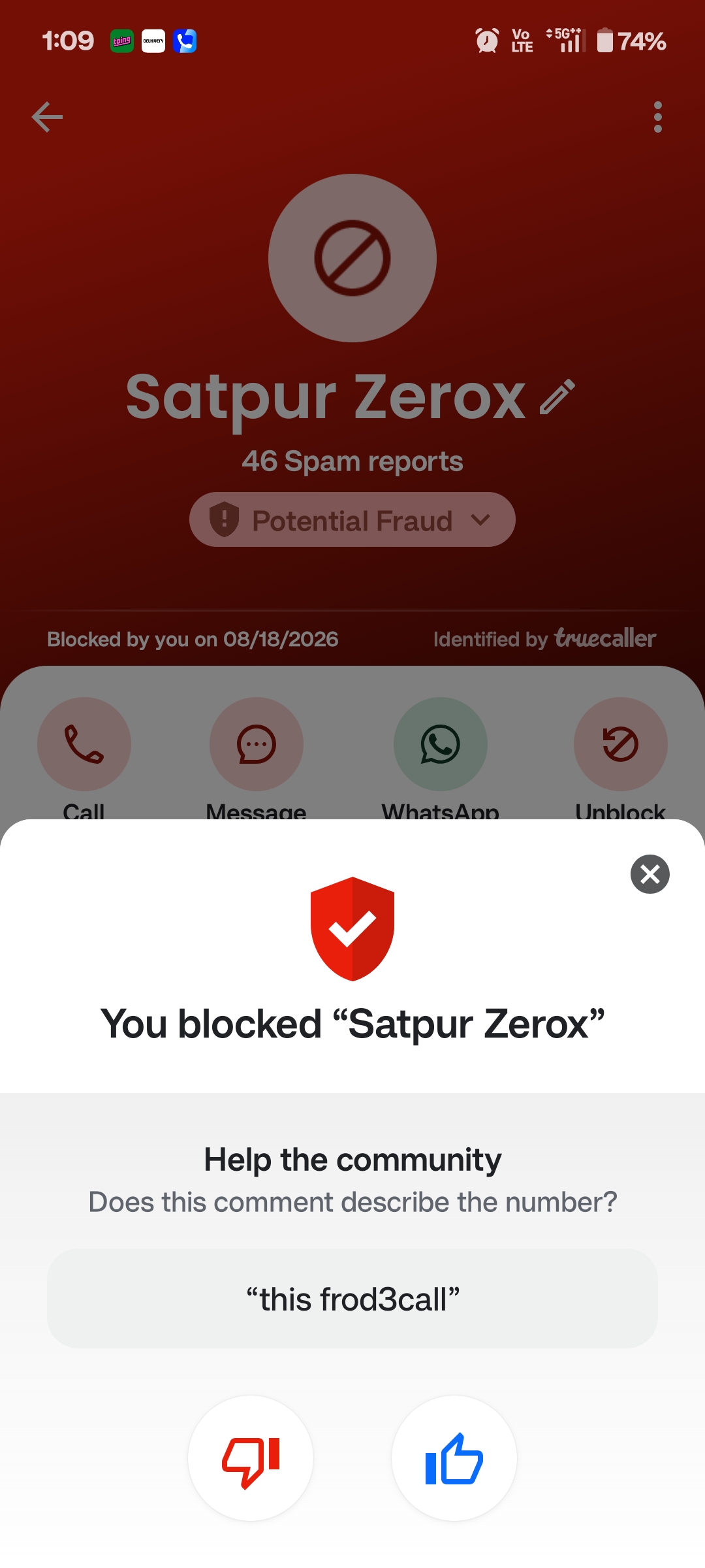 Call claiming money added to a game, asking for login info