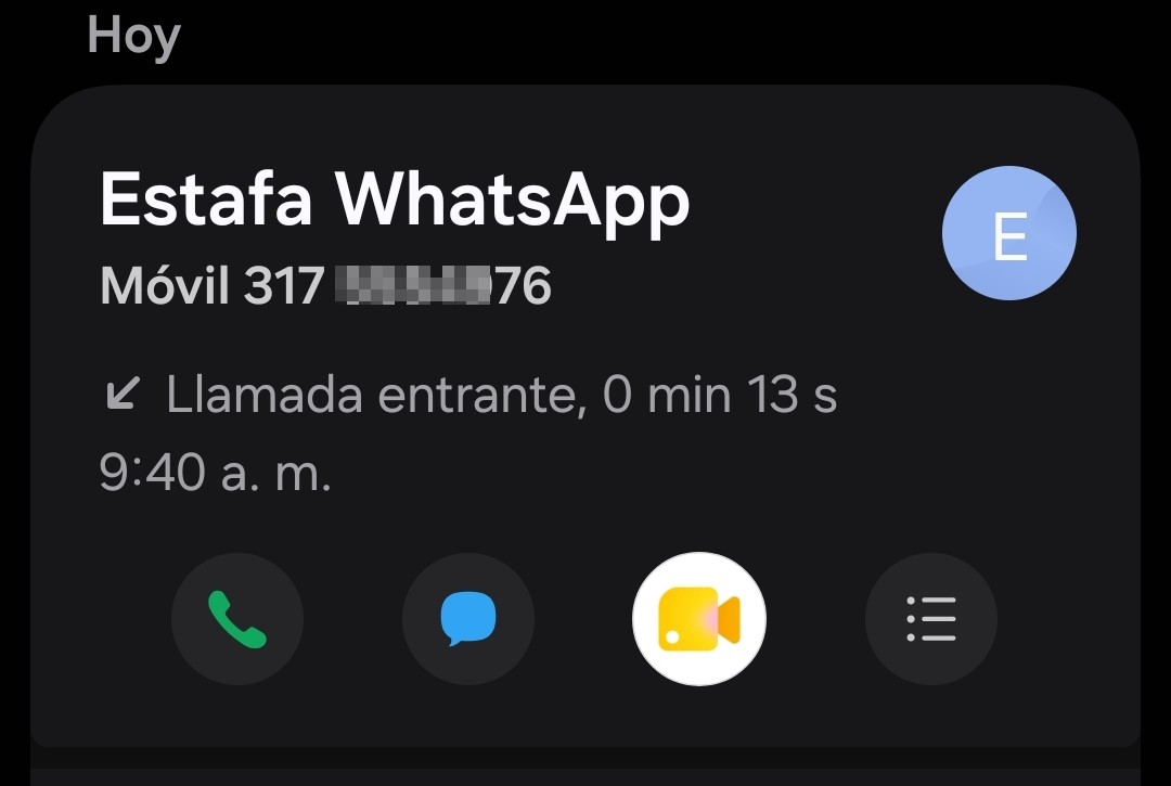 WHATSAPP SCAM ATTEMPT