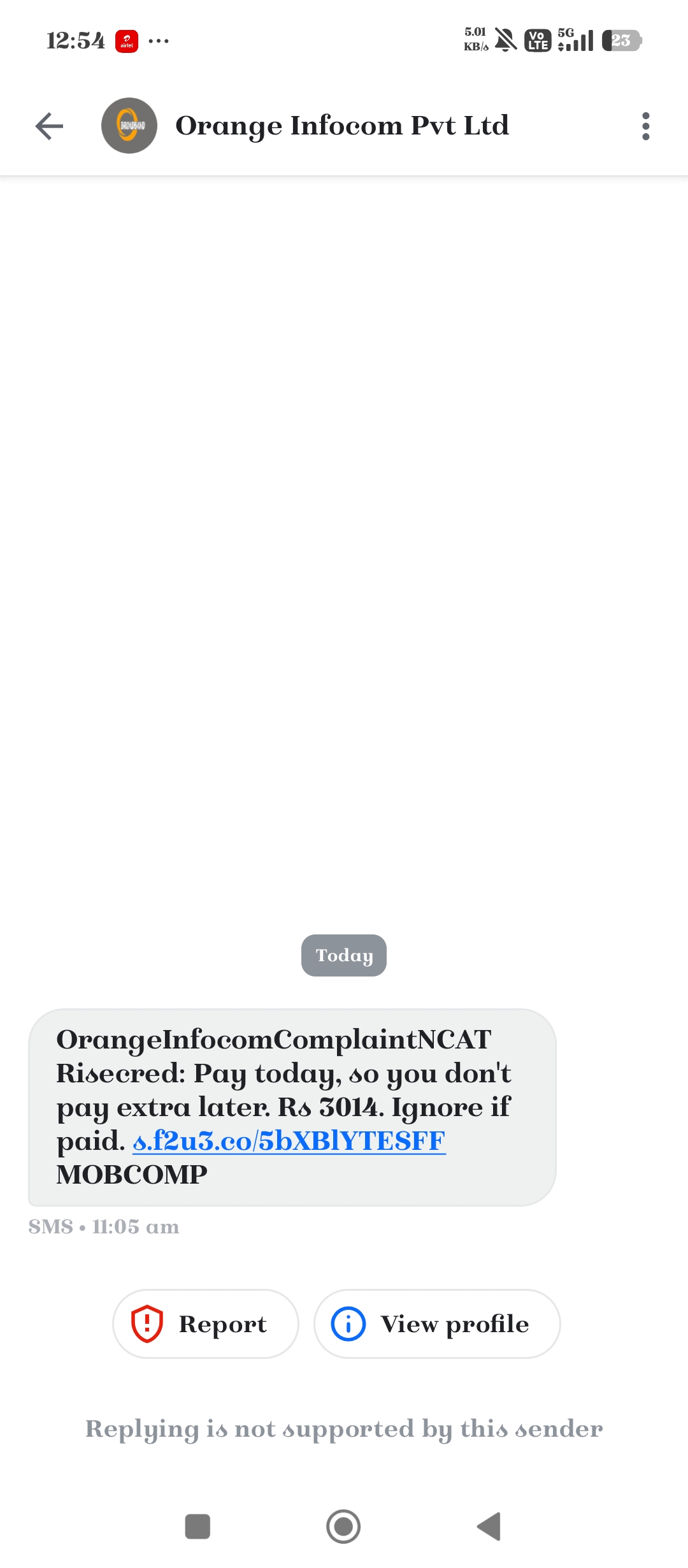 Pls Complain this no ....