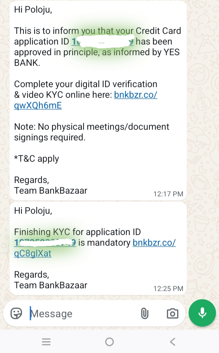 YES BANK CREDIT CARD SCAM