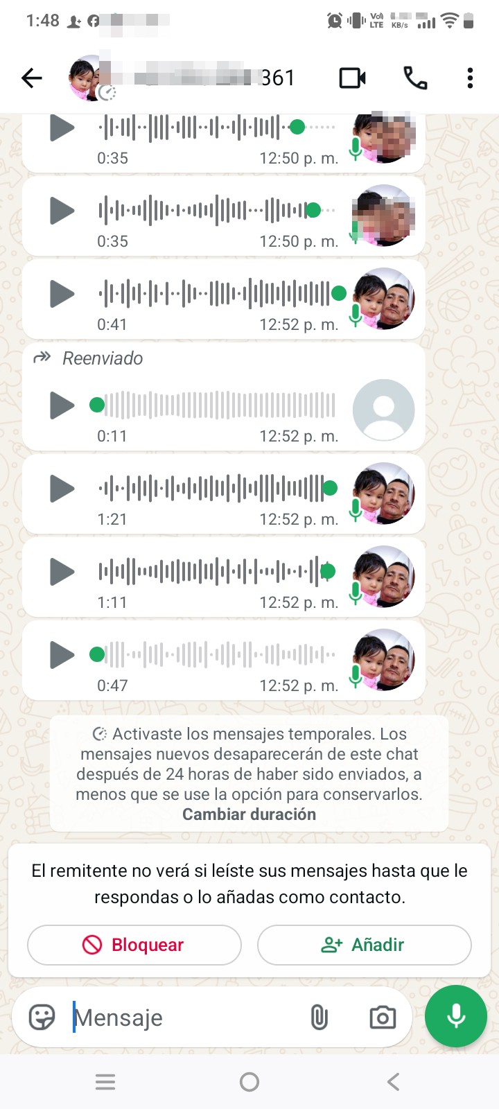 Possible fraudulent WhatsApp chat